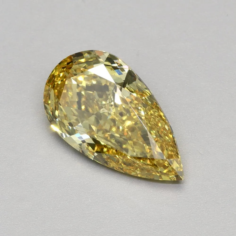 6.07ct Pear Lab Grown Diamond (Colour Fancy Vivid Yellow, Clarity VS2, IGI Certified)