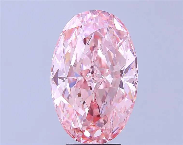 6.08ct Oval Lab Grown Diamond (Colour Fancy Vivid Pink, Clarity VS1, IGI Certified)