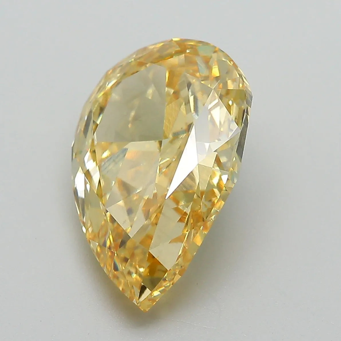 6.08ct Pear Lab Grown Diamond (Colour Fancy Intense Yellow, Clarity VS1, Cut GD, IGI Certified)