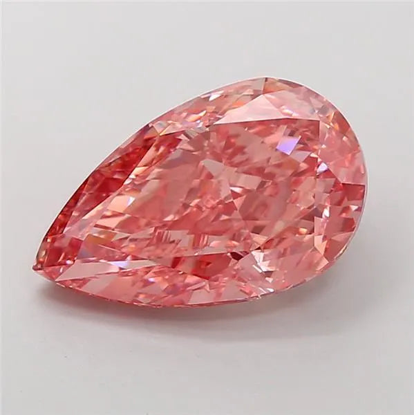 6.09ct Pear Lab Grown Diamond (Colour Fancy Vivid Pink, Clarity VS1, IGI Certified)