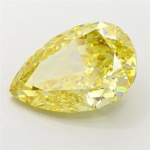 6.10ct Pear Lab Grown Diamond (Colour Fancy Vivid Yellow, Clarity VVS2, IGI Certified)