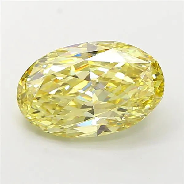 6.11ct Oval Lab Grown Diamond (Colour Fancy Intense Yellow, Clarity VS1, IGI Certified)