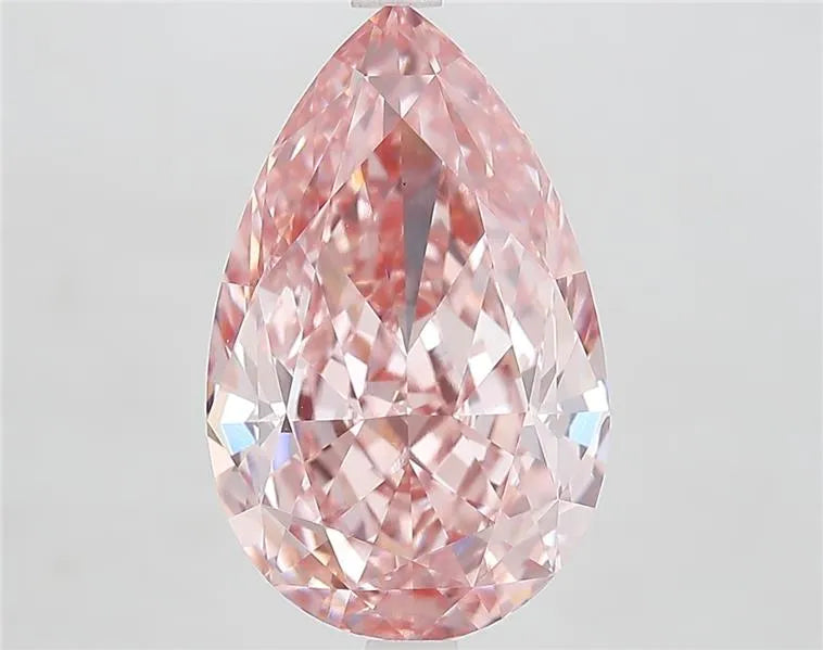 6.11ct Pear Lab Grown Diamond (Colour Fancy Vivid Pink, Clarity VS1, IGI Certified)
