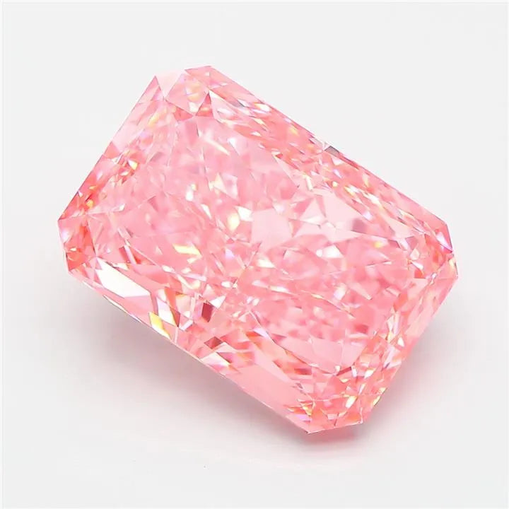 6.17ct Radiant Lab Grown Diamond (Colour Fancy Vivid Pink, Clarity VVS2, IGI Certified)
