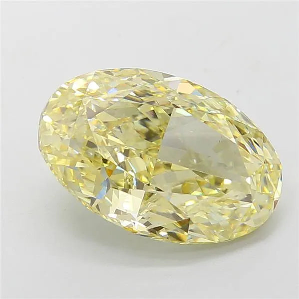 6.20ct Oval Lab Grown Diamond (Colour Fancy Yellow, Clarity VS2, IGI Certified)