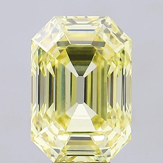6.23ct Emerald Lab Grown Diamond (Colour Fancy Intense Yellow, Clarity VS1, IGI Certified)