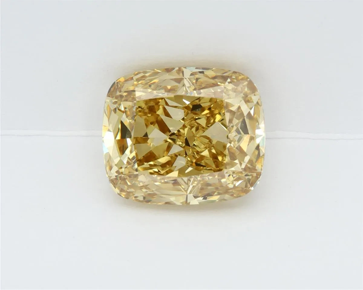 6.27ct Cushion modified Lab Grown Diamond (Colour Fancy Intense Yellow, Clarity VVS2, IGI Certified)