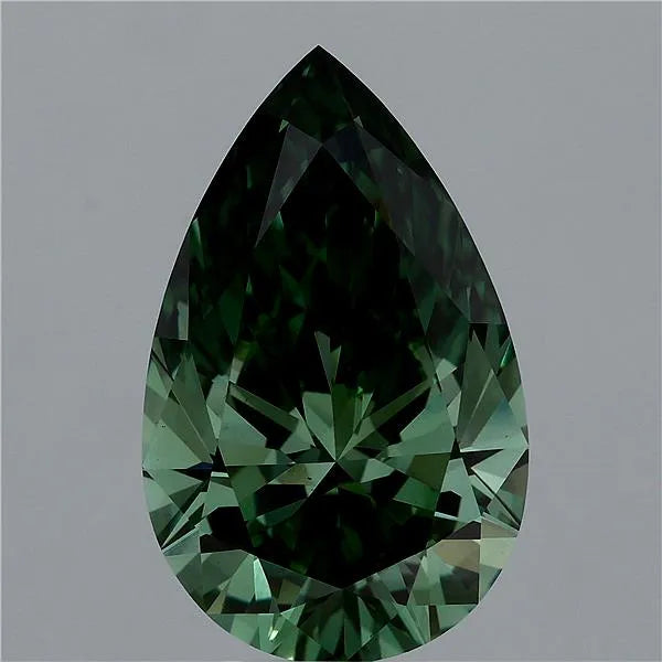 6.27ct Pear Lab Grown Diamond (Colour Fancy Vivid Green, Clarity VS1, IGI Certified)