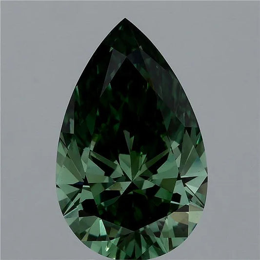 6.27ct Pear Lab Grown Diamond (Colour Fancy Vivid Green, Clarity VS1, IGI Certified)