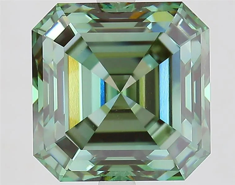 6.29ct Asscher Lab Grown Diamond (Colour Fancy Vivid Green, Clarity VVS2, IGI Certified)