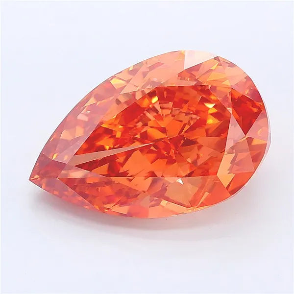 6.32ct Pear Lab Grown Diamond (Colour Fancy Orangey Brown, Clarity VS1, IGI Certified)