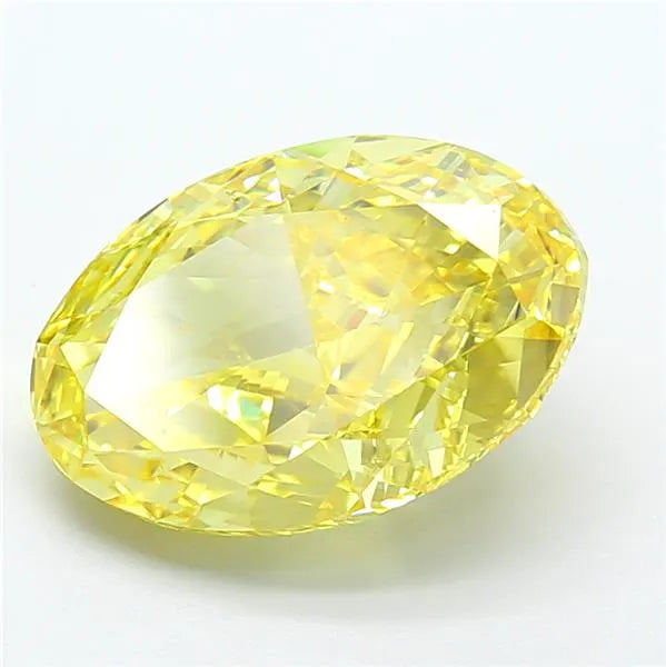 6.33ct Oval Lab Grown Diamond (Colour Fancy Vivid Yellow, Clarity VS2, IGI Certified)
