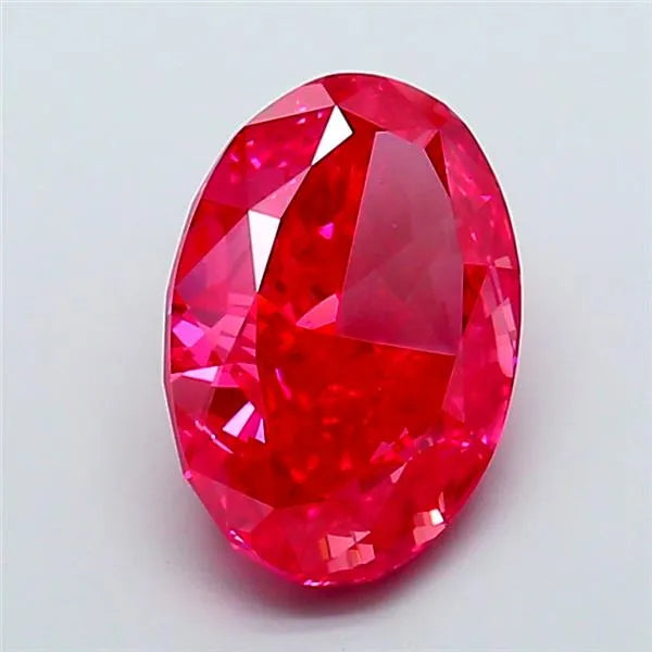 6.37ct Oval Lab Grown Diamond (Colour Fancy Vivid Pink, Clarity VVS2, IGI Certified)