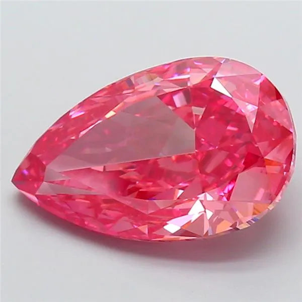 6.40ct Pear Lab Grown Diamond (Colour Fancy Vivid Pink, Clarity VS1, IGI Certified)