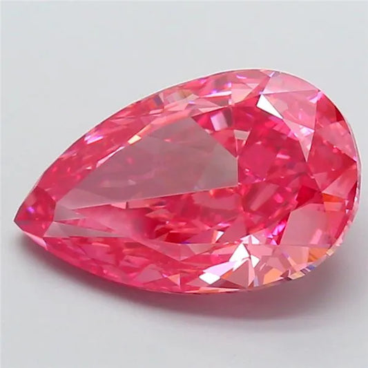 6.40ct Pear Lab Grown Diamond (Colour Fancy Vivid Pink, Clarity VS1, IGI Certified)