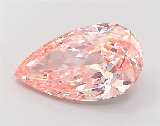 6.43ct Pear Lab Grown Diamond (Colour Fancy Vivid Pink, Clarity VVS2, IGI Certified)
