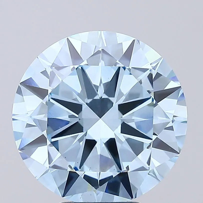 6.51ct Round Lab Grown Diamond (Colour Fancy Intense Blue, Clarity VS1, Cut VG, IGI Certified)