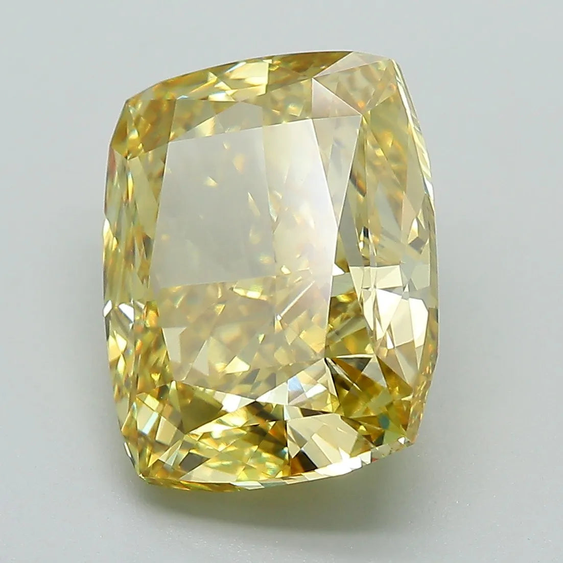 6.52ct Cushion modified Lab Grown Diamond (Colour Fancy Vivid Yellow, Clarity VVS2, IGI Certified)