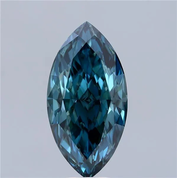 6.52ct Marquise Lab Grown Diamond (Colour Fancy Vivid Greenish Blue, Clarity VS1, IGI Certified)