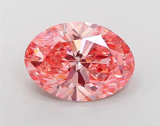 6.52ct Oval Lab Grown Diamond (Colour Fancy Vivid Pink, Clarity VS1, IGI Certified)