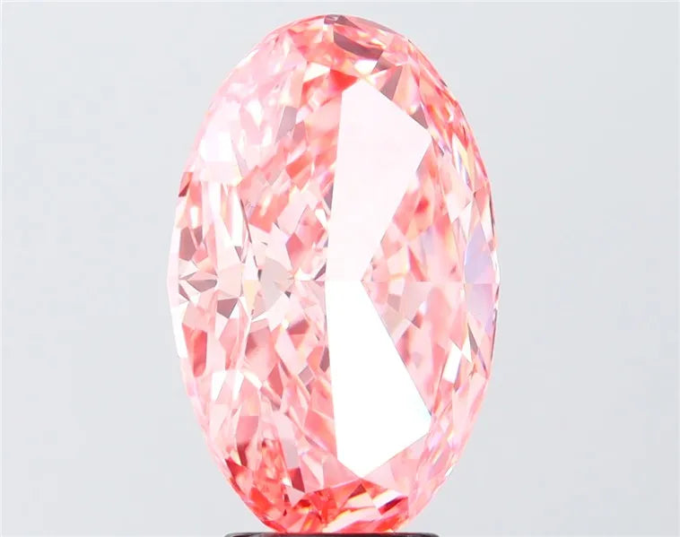 6.52ct Oval Lab Grown Diamond (Colour Fancy Vivid Pink, Clarity VVS2, IGI Certified)