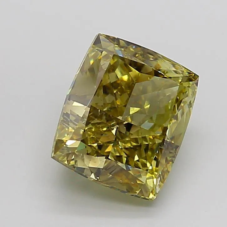 6.53ct Cushion modified Lab Grown Diamond (Colour Fancy Intense Brownish Yellow, Clarity VS1, Cut GD, IGI Certified)