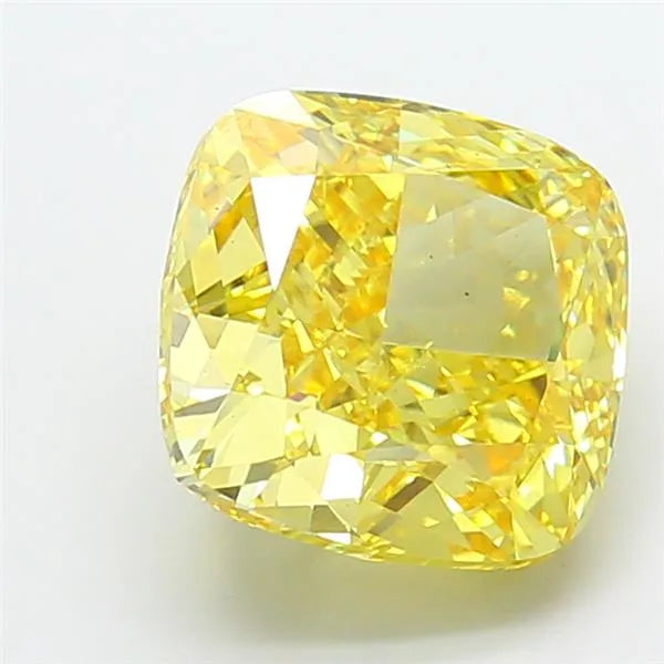 6.53ct Cushion modified Lab Grown Diamond (Colour Fancy Vivid Yellow, Clarity VS1, IGI Certified)