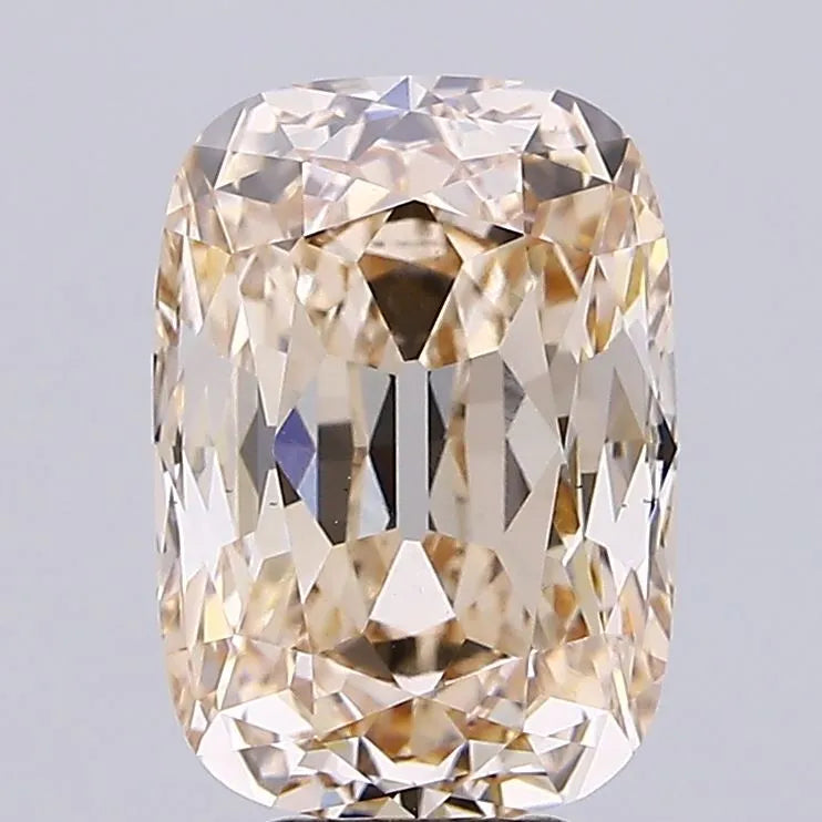 6.53ct Cushion modified Lab Grown Diamond (Colour Very Light Brown, Clarity VS1, IGI Certified)