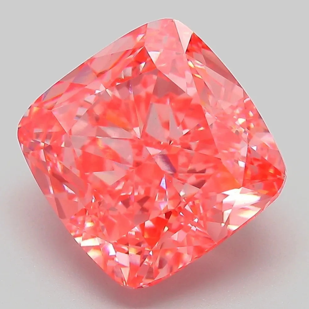 6.54ct Cushion modified Lab Grown Diamond (Colour Fancy Vivid Pink, Clarity VVS2, IGI Certified)