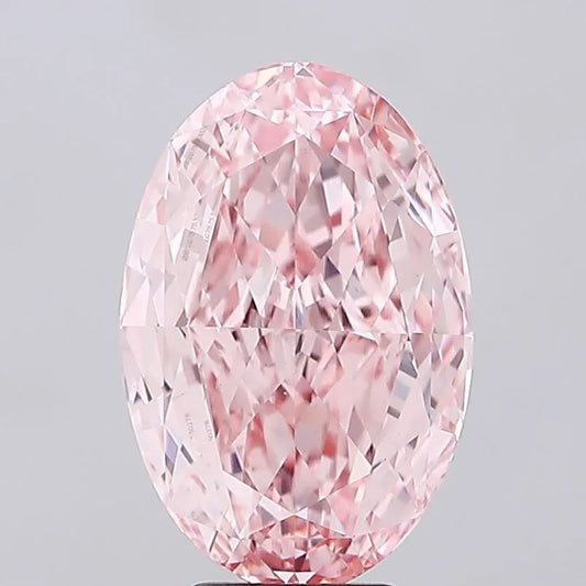 6.55ct Oval Lab Grown Diamond (Colour Fancy Vivid Pink, Clarity VVS2, IGI Certified)