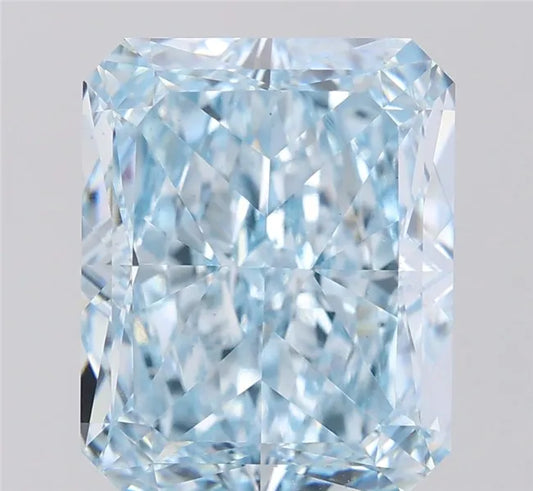 6.56ct Radiant Lab Grown Diamond (Colour Fancy Intense Blue, Clarity VVS2, IGI Certified)