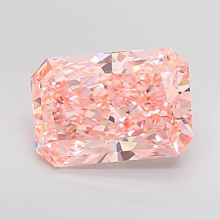 6.57ct Radiant Lab Grown Diamond (Colour Fancy Vivid Pink, Clarity VVS2, IGI Certified)