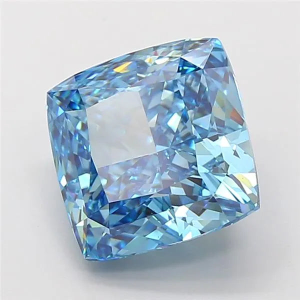 6.58ct Cushion modified Lab Grown Diamond (Colour Fancy Vivid Blue, Clarity VS1, IGI Certified)