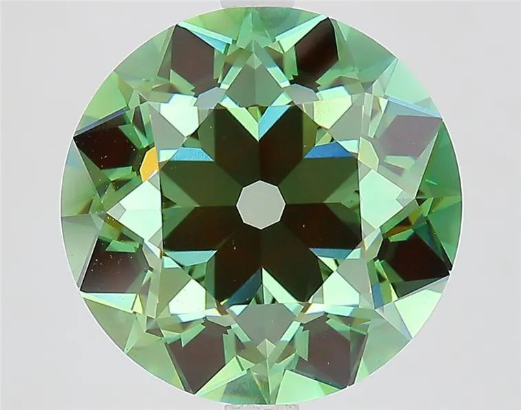 6.58ct European cut Lab Grown Diamond (Colour Fancy Vivid Green, Clarity VVS2, IGI Certified)