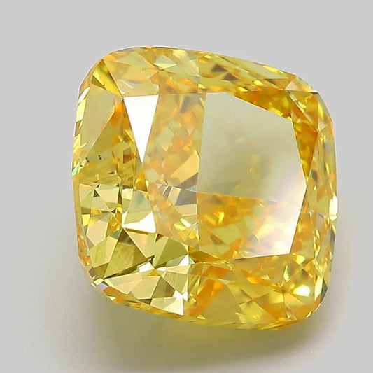 6.60ct Cushion modified Lab Grown Diamond (Colour Fancy Vivid Yellow, Clarity VVS2, IGI Certified)