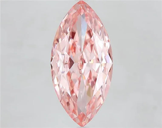 6.61ct Marquise Lab Grown Diamond (Colour Fancy Vivid Pink, Clarity VVS2, IGI Certified)