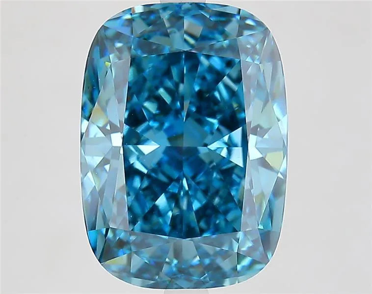 6.65ct Cushion modified Lab Grown Diamond (Colour Fancy Vivid Blue, Clarity VS1, IGI Certified)