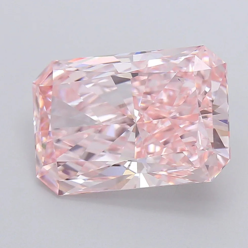 6.67ct Radiant Lab Grown Diamond (Colour Fancy Vivid Pink, Clarity VVS2, IGI Certified)