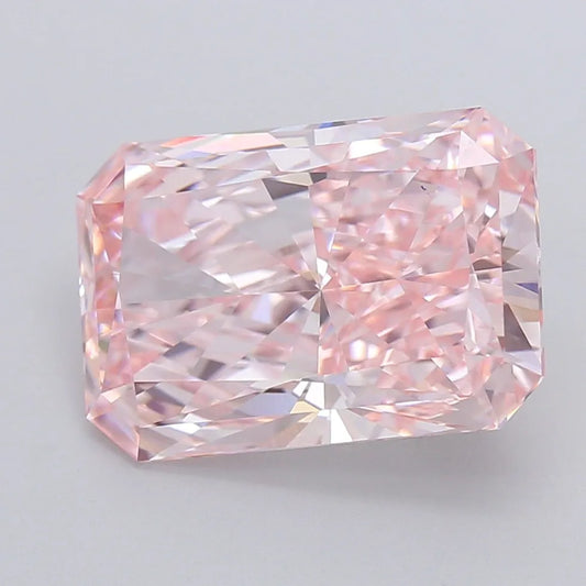 6.67ct Radiant Lab Grown Diamond (Colour Fancy Vivid Pink, Clarity VVS2, IGI Certified)