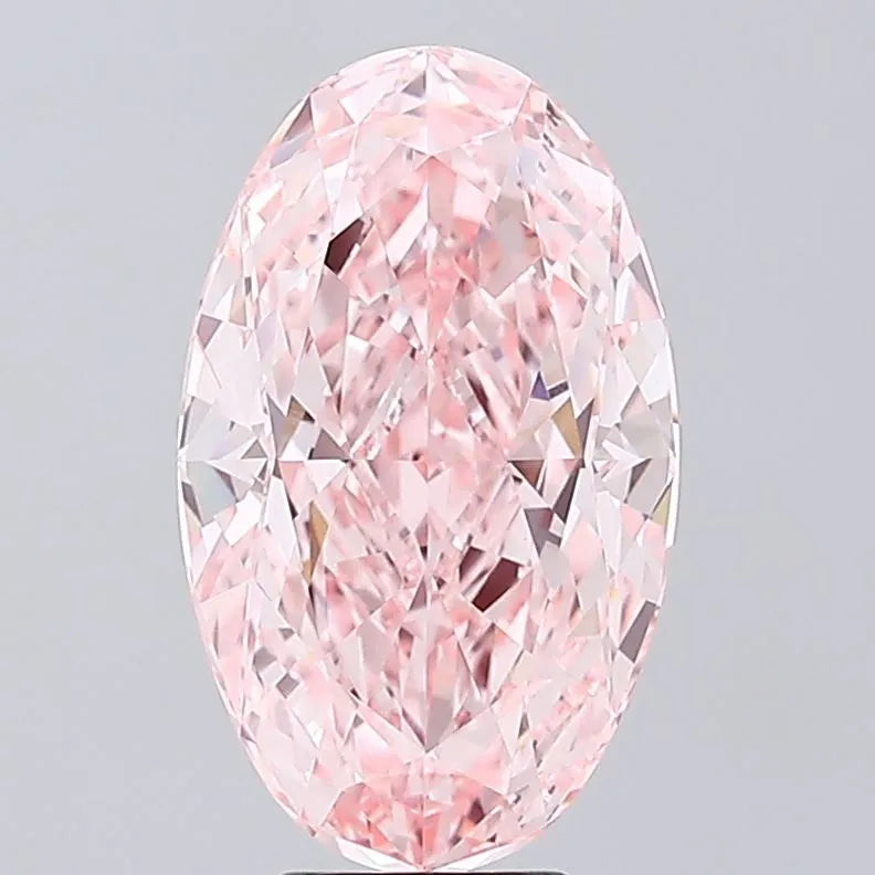 6.68ct Oval Lab Grown Diamond (Colour Fancy Vivid Pink, Clarity VVS2, IGI Certified)
