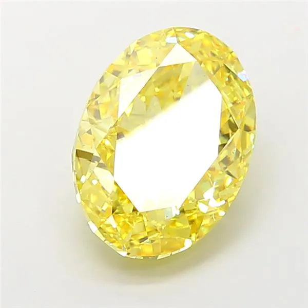 6.83ct Oval Lab Grown Diamond (Colour Fancy Vivid Yellow, Clarity VS2, IGI Certified)