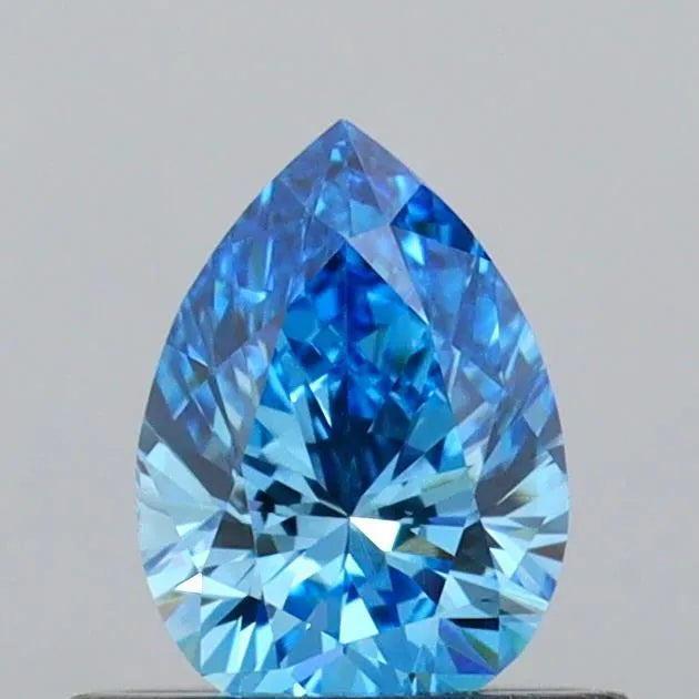 0.53ct Pear Lab Grown Diamond (Colour Fancy Vivid Blue, Clarity VVS2, IGI Certified)