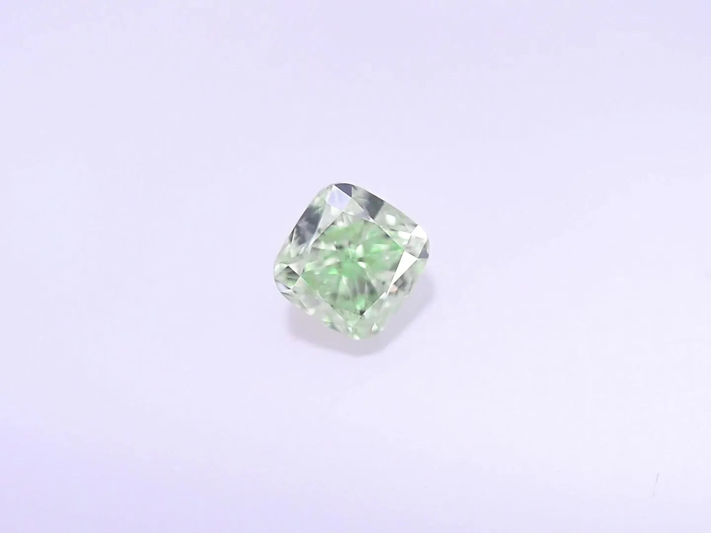 1.10ct Cushion brilliant Natural Diamond (Colour Fancy Yellowish Green, Clarity VS2, GIA Certified)