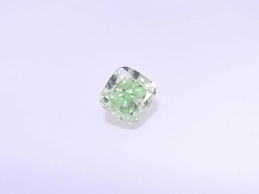1.10ct Cushion brilliant Natural Diamond (Colour Fancy Yellowish Green, Clarity VS2, GIA Certified)