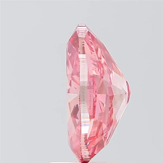 3.00ct Oval Lab Grown Diamond (Colour Fancy Vivid Pink, Clarity VVS2, IGI Certified)