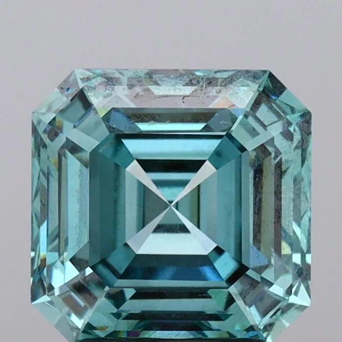 2.56ct Asscher Lab Grown Diamond (Colour Fancy Vivid Green, Clarity VVS2, IGI Certified)