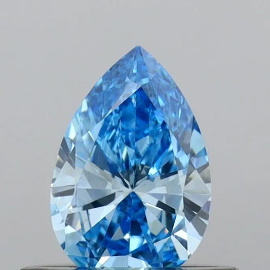 0.41ct Pear Lab Grown Diamond (Colour Fancy Vivid Blue, Clarity VVS2, IGI Certified)