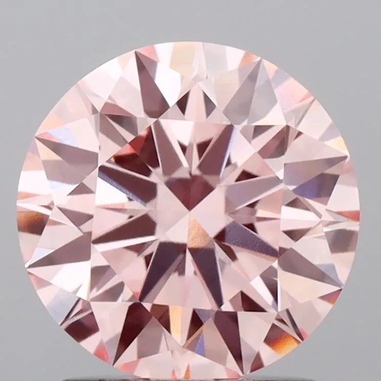 1.51ct Round Lab Grown Diamond (Colour Fancy Intense Pink, Clarity VS1, Cut ID, IGI Certified)