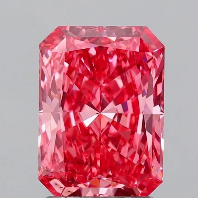 2.42ct Radiant Lab Grown Diamond (Colour Fancy Vivid Pink, Clarity SI1, IGI Certified)