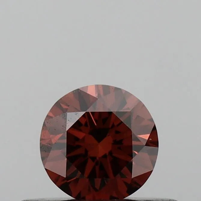 0.30ct Round Lab Grown Diamond (Colour Fancy Deep Orange, Clarity VS1, Cut ID, IGI Certified)